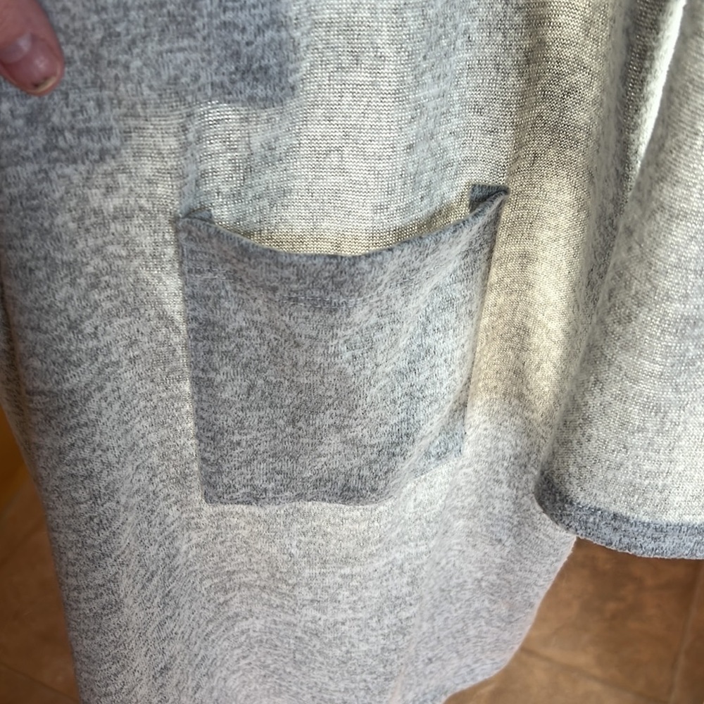 Milkyway Gray Space Dye Waterfall Cardigan Drape Open Front USA Size Large - Picture 5 of 6